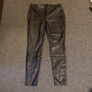 Chico’s black leather pants size 0